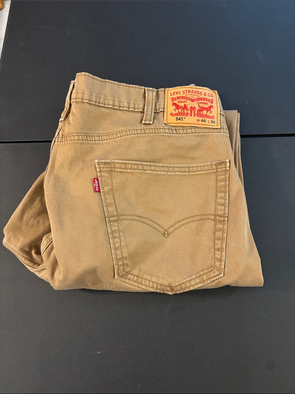Levi's Men's 541 Relaxed Fit Jeans in Tan 40x30
